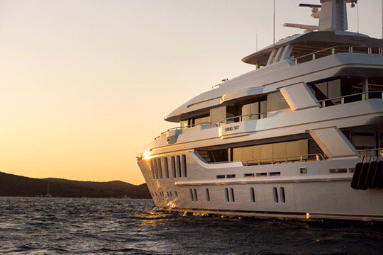 Motor Yacht LIQUID SKY by CMB Yachts - sunset.jpg
