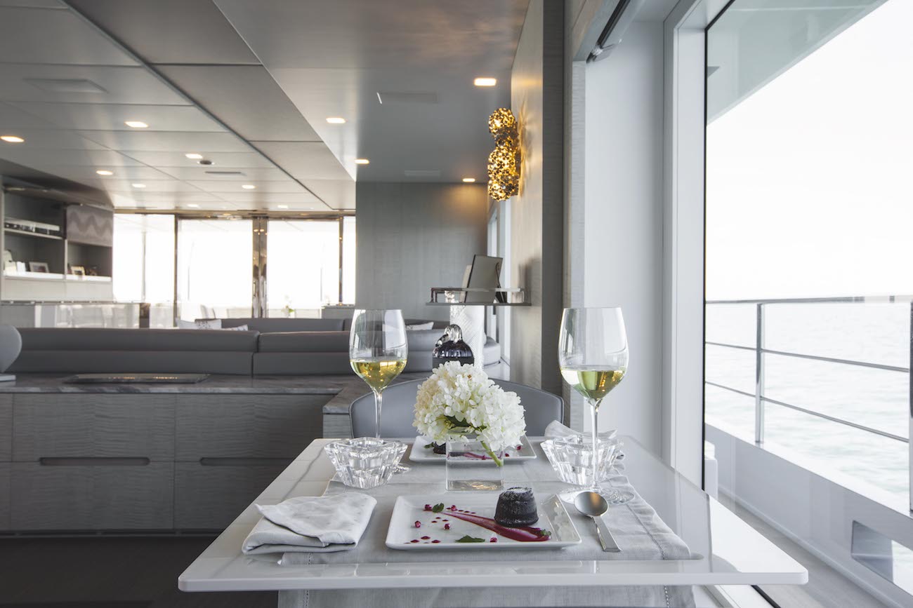 beautiful main saloon dining set up for two.jpg