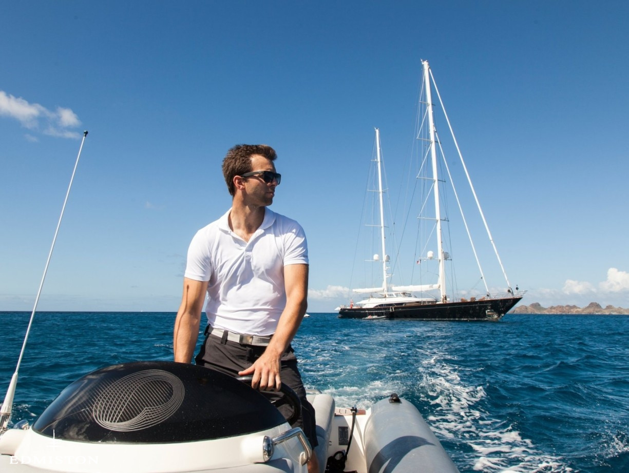 Yacht PANTHALASSA by Perini Navi - Crewmember in the tender.jpg