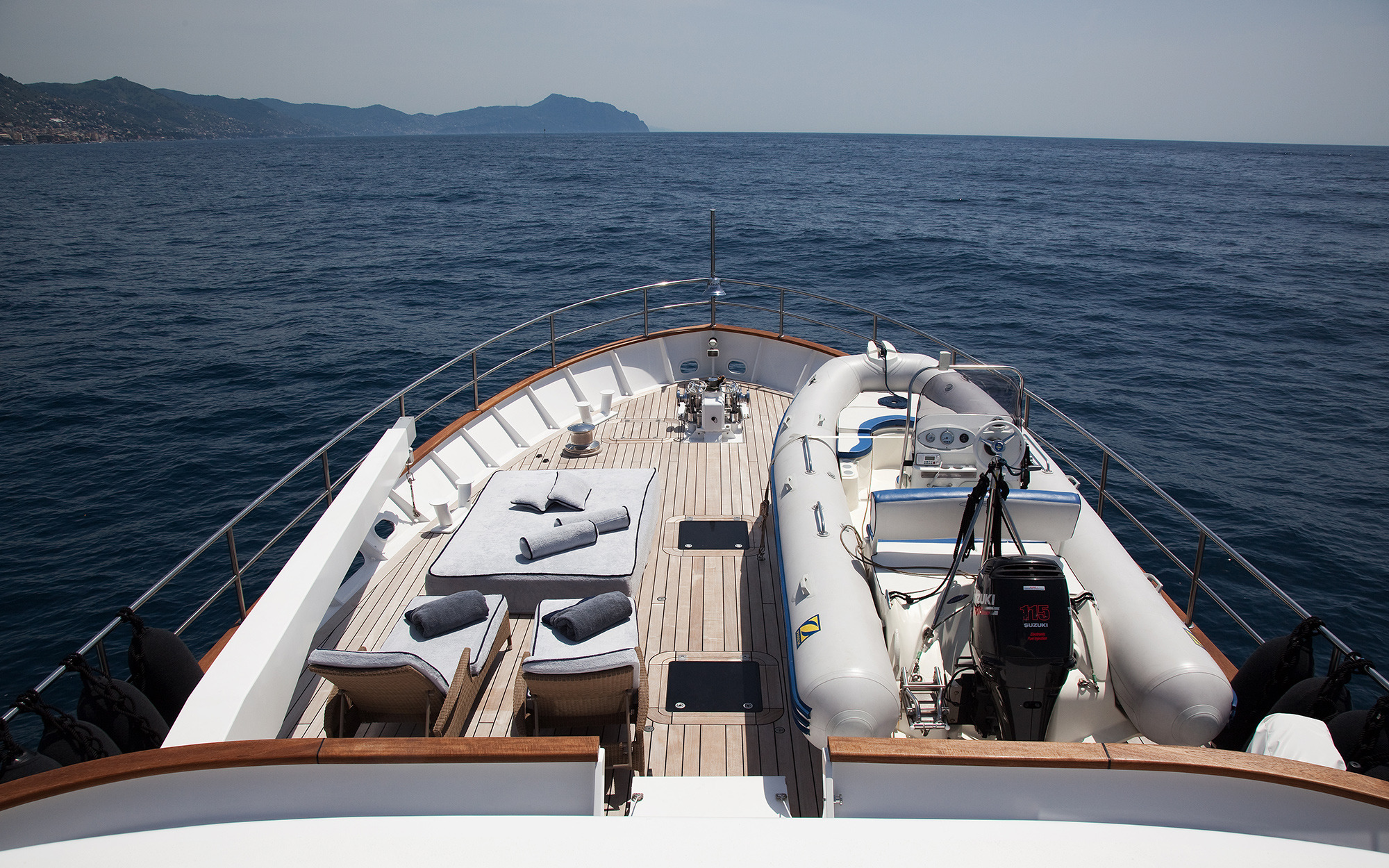 Ocea motor yacht PERSUADER - Foredeck and tenders.jpg