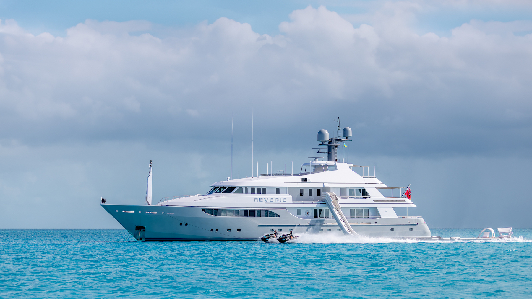 jetskis and waterslide with REVERIE yacht.jpg