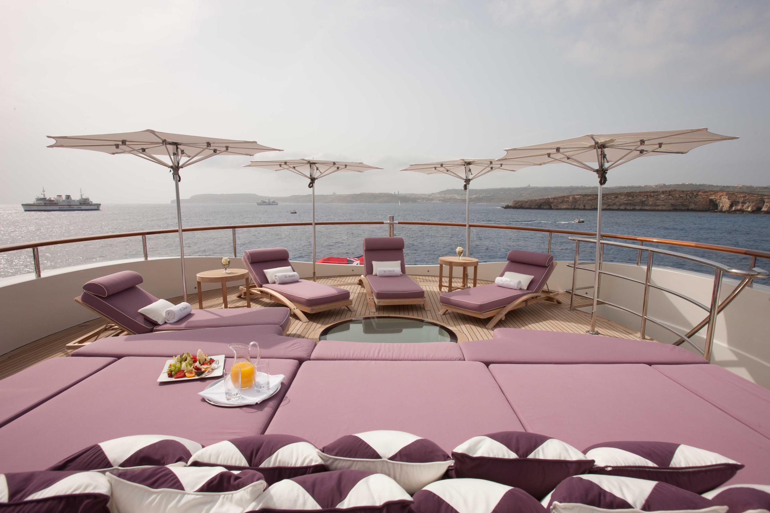 Charter Yacht ST DAVID -  Sundeck Sunpads.jpg