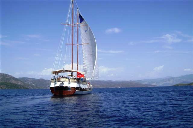 at sea