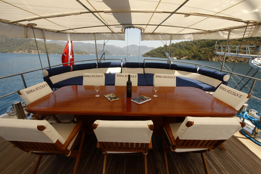 Gulet Esma Sultan II -  Aft Deck Al Fresco Dining.jpg