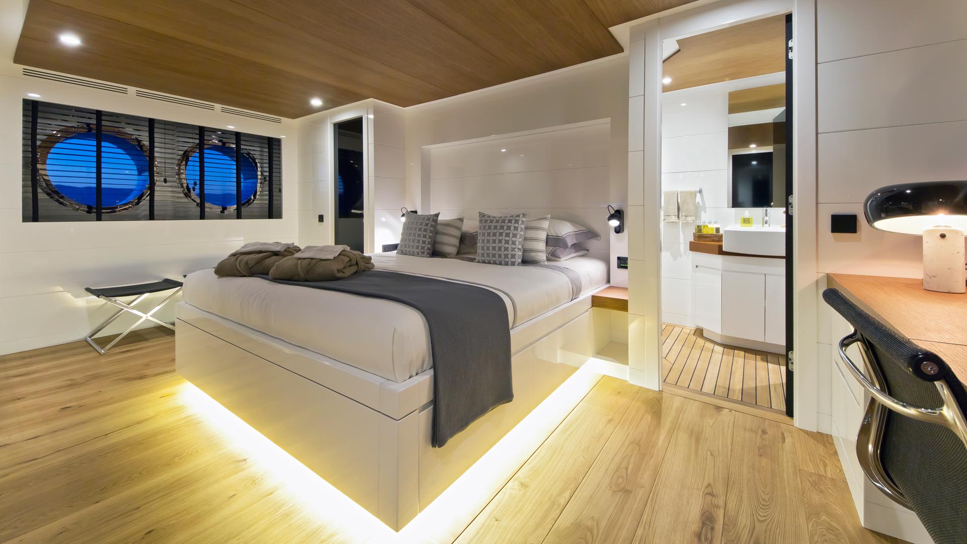 Motor Yacht Preference- master cabin. Photo credit Tansu Yachts.jpg