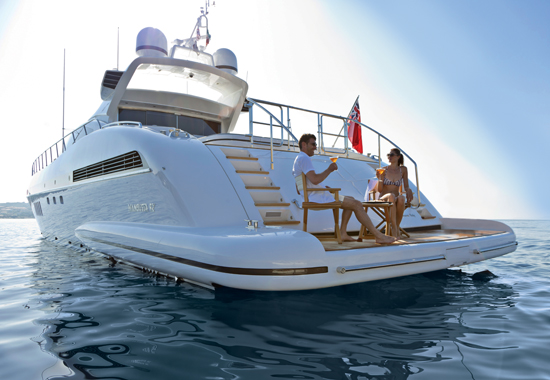 Motor yacht KAWAI -  Relaxing on the Swim Platform.jpg