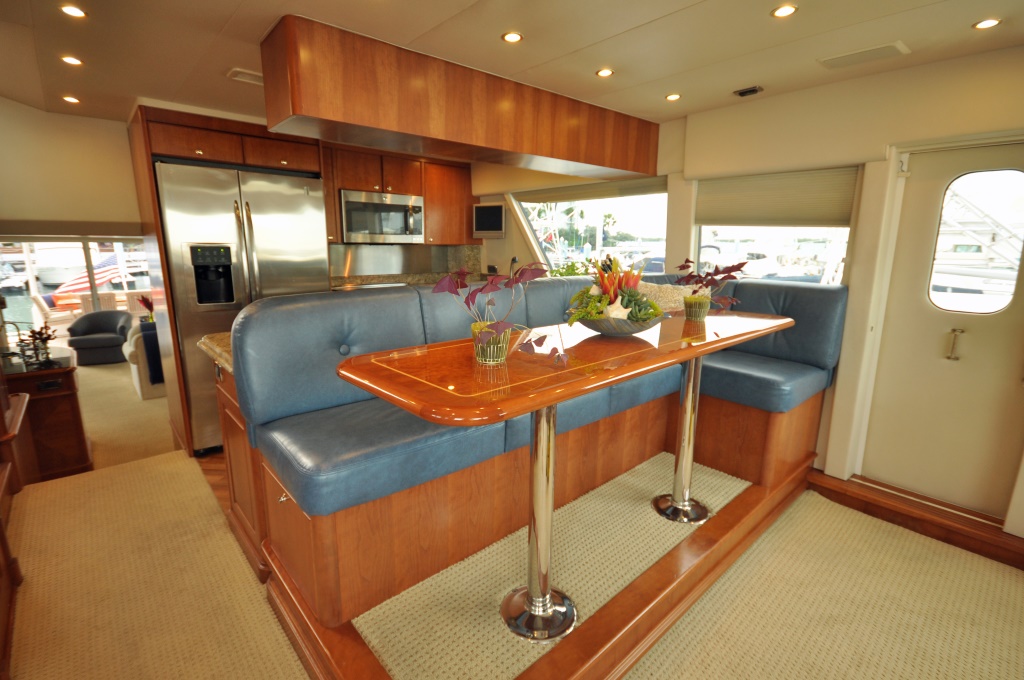 Motor yacht REFLECTIONS - Galley and Seating.JPG