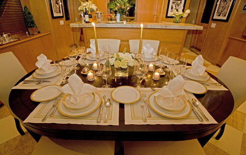 Motor yacht TRILOGY -  Dining detail.jpg