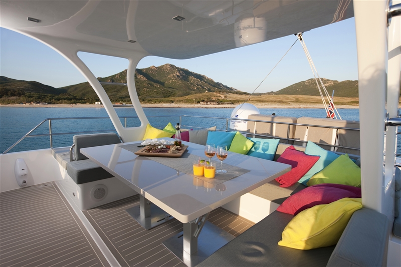 Sail Cat MAVERICK -  Flybridge Dining.jpg