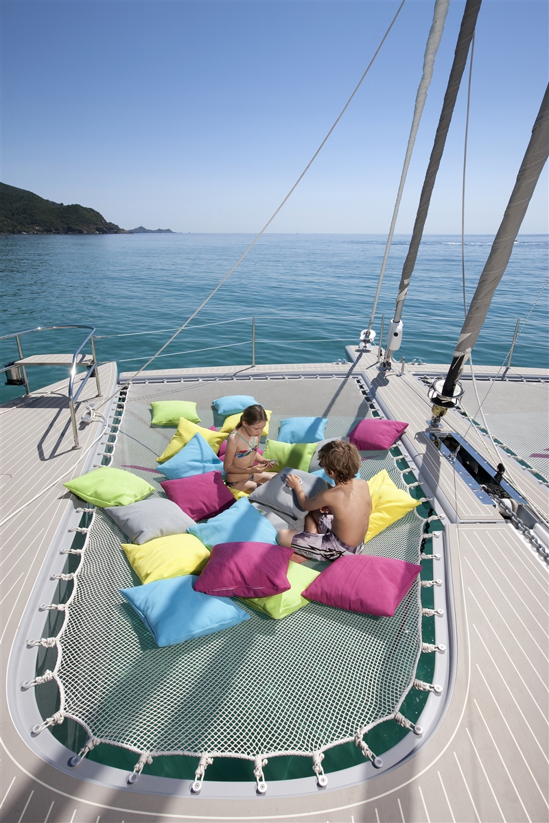 Sail Cat MAVERICK -  Relaxing on the Trampoline 2.jpg