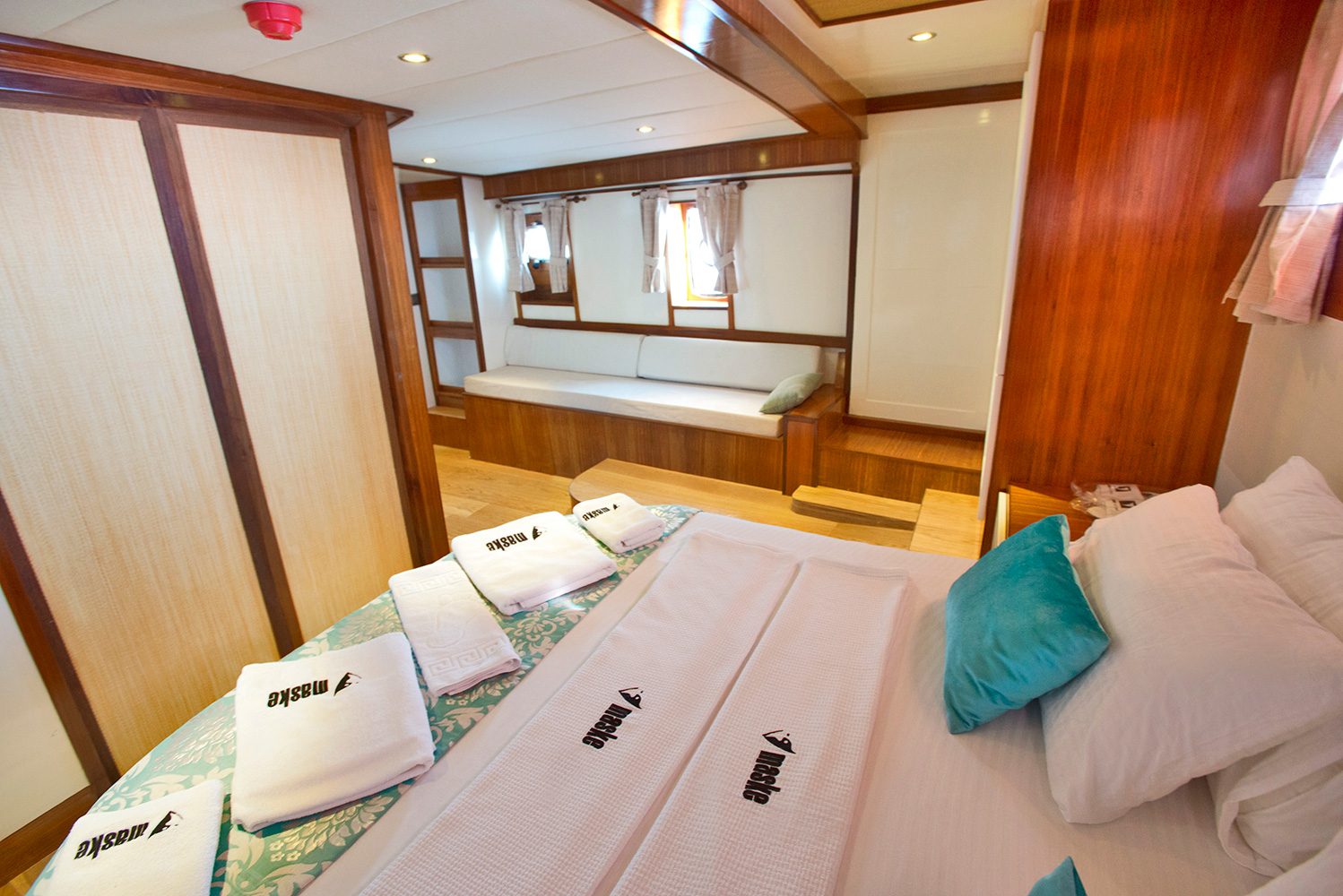 Sailing Gulet MASKE 2 - Guest suite with sofa view.jpg