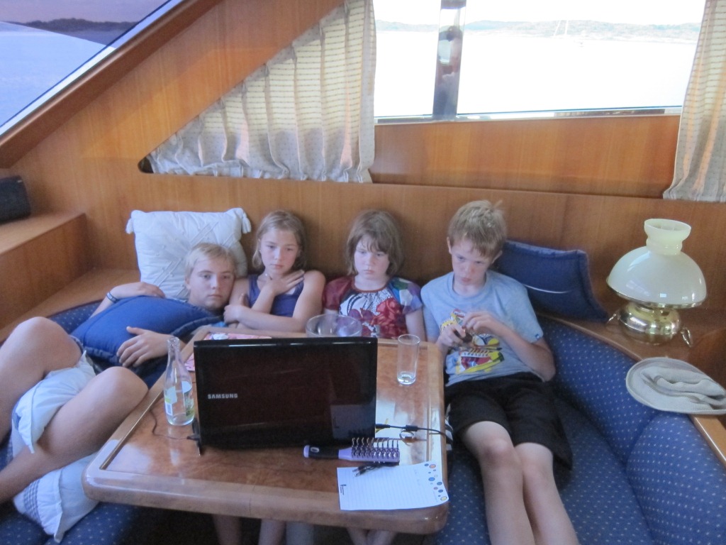 Yacht SEA DREAM -  Watching TV indoors.JPG