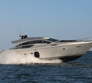 Lovely Pershing 72 at full speed at Haulover, Miami