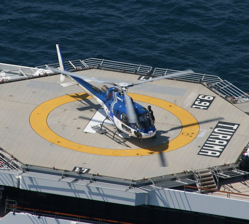 Helicopter Pad Aboard Yacht TURAMA
