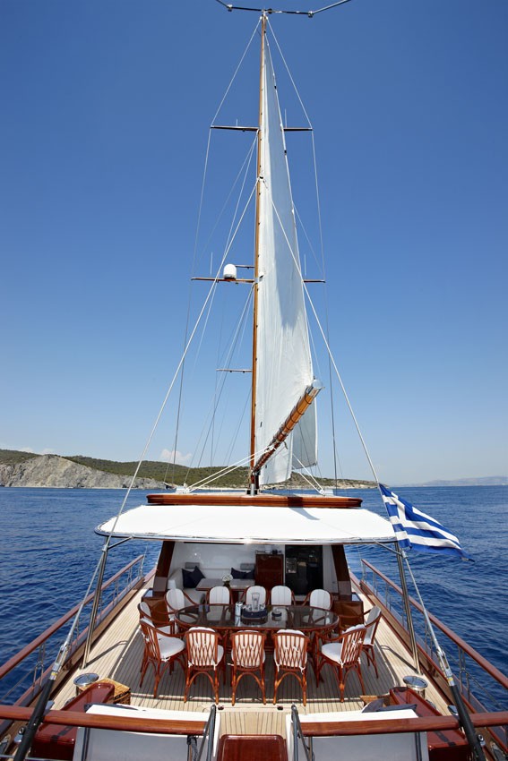 External Eating/dining Aboard Yacht IRAKLIS L