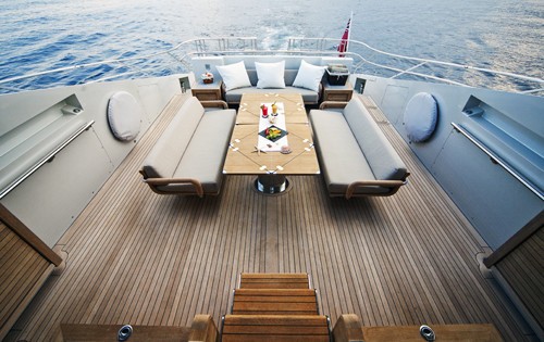 Aft Deck Aboard Yacht ESCAPE II