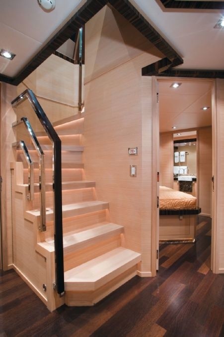 Stairway On Board Yacht ESCAPE II