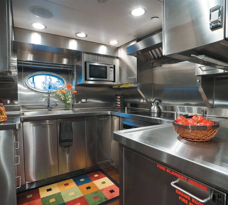 Ship's Galley Aboard Yacht VANQUISH