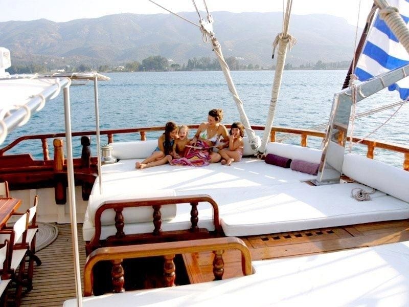 Aft Deck On Board Yacht MATINA