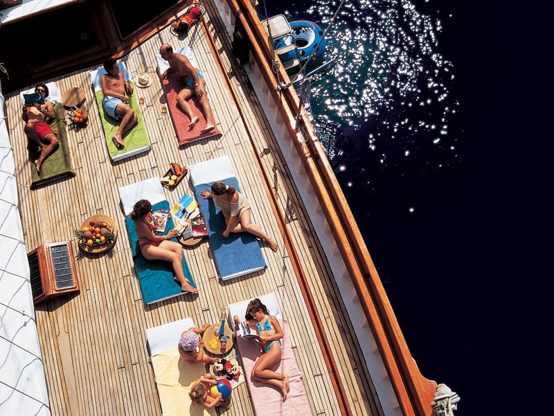 Deck: Yacht MATINA's From Above Aspect Photograph