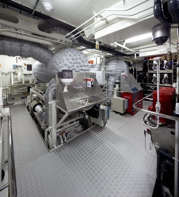 Engine Area On Yacht NORTHLANDER