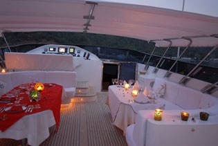 Fly Bridgedeck Aboard Yacht HULYA
