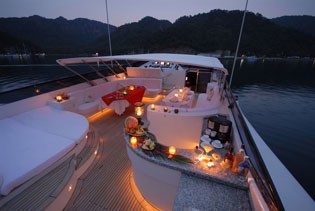 Fly Bridgedeck On Board Yacht HULYA