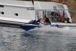 Jetski Skiing On Yacht HULYA