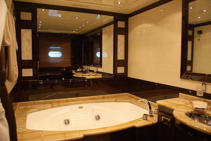 Main Master Bath Aboard Yacht VOYAGE