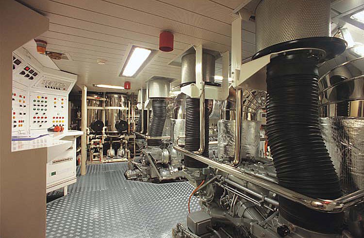 Engine Room Zone Aboard Yacht BLUE BREEZE