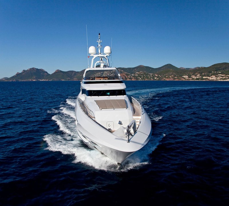 Ship's Bow: Yacht MANIFIQ's Cruising Pictured