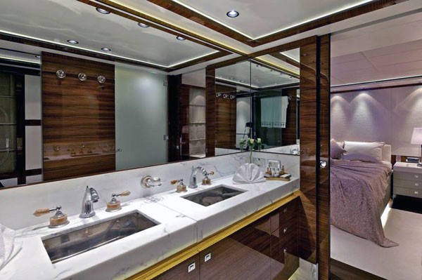 Main Master Bath On Board Yacht O'PATI