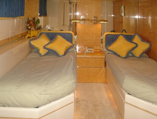 Twin Bed Stateroom Aft On Yacht LADYSHIP