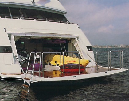 Storage With Bathroom Landing On Yacht LADYSHIP