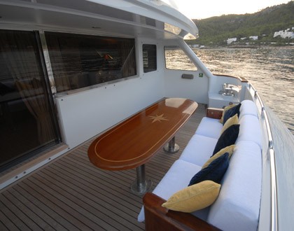 Top Deck: Yacht LADYSHIP's Sitting Zone Captured