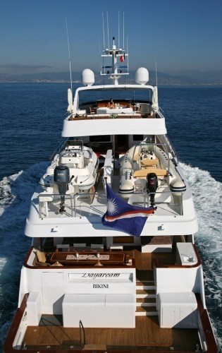 Aft: Yacht DAYDREAM's Cruising Pictured
