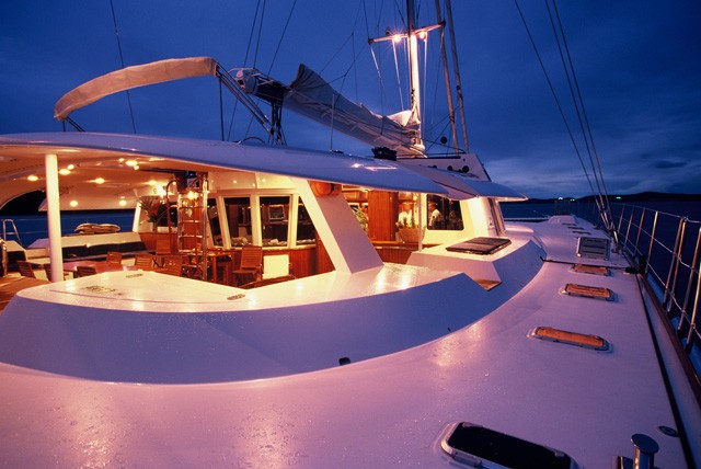 Evening: Yacht DOUCE FRANCE's Deck Photograph