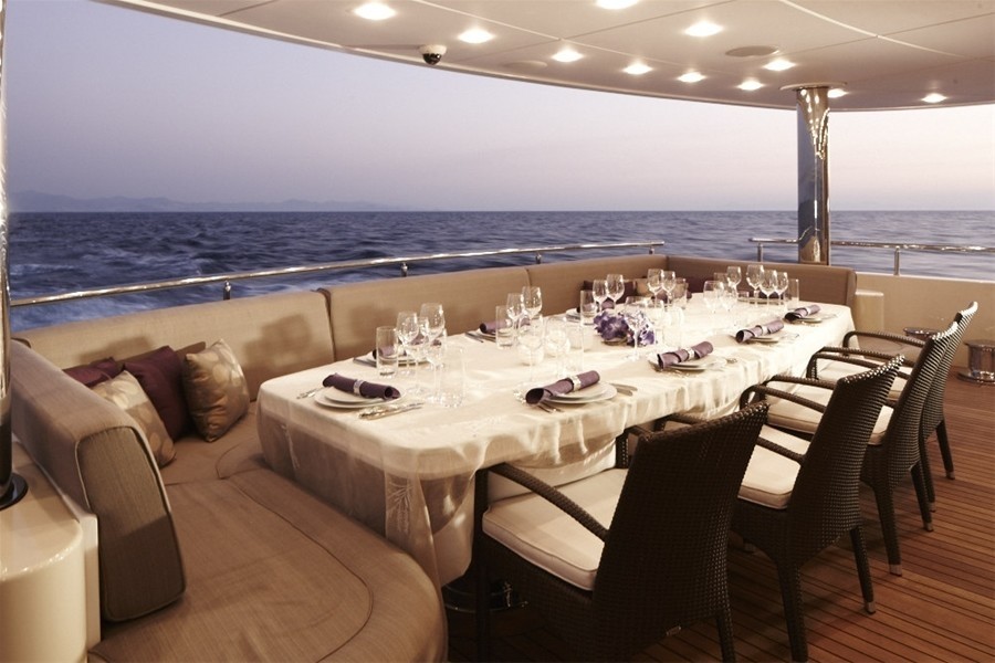 External Eating/dining Aboard Yacht E & E