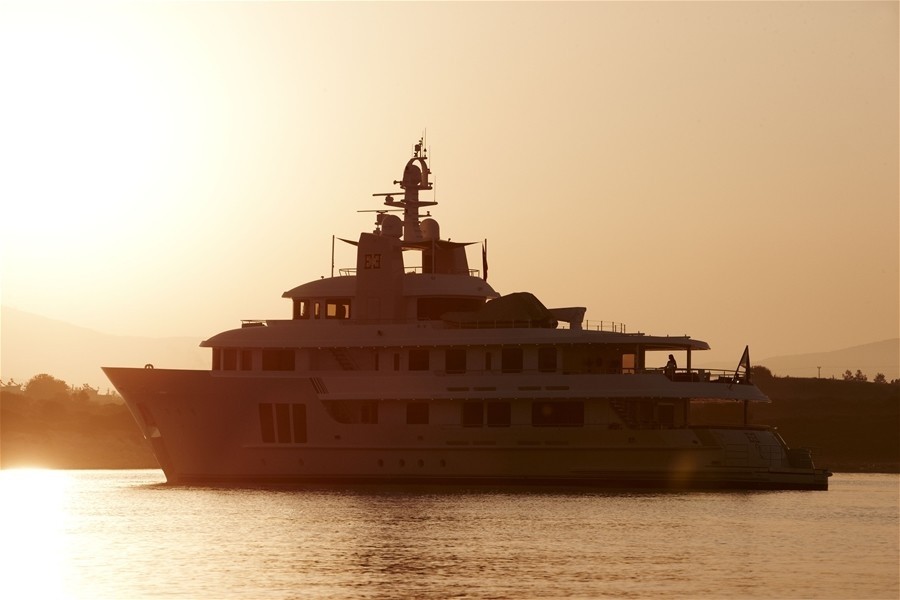 Sunset Dusk On Board Yacht E & E