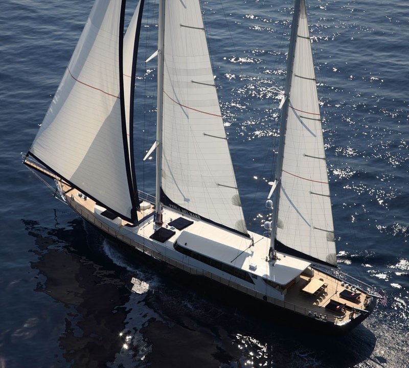 From Above Aspect On Board Yacht PERLA DEL MARE
