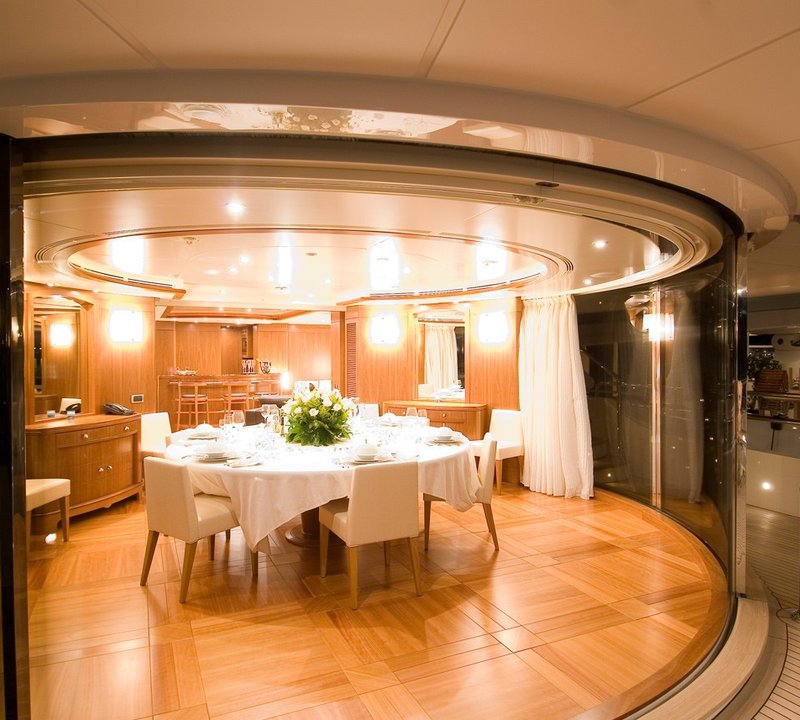 Top Deck Eating/dining Zone On Yacht BLUE VISION