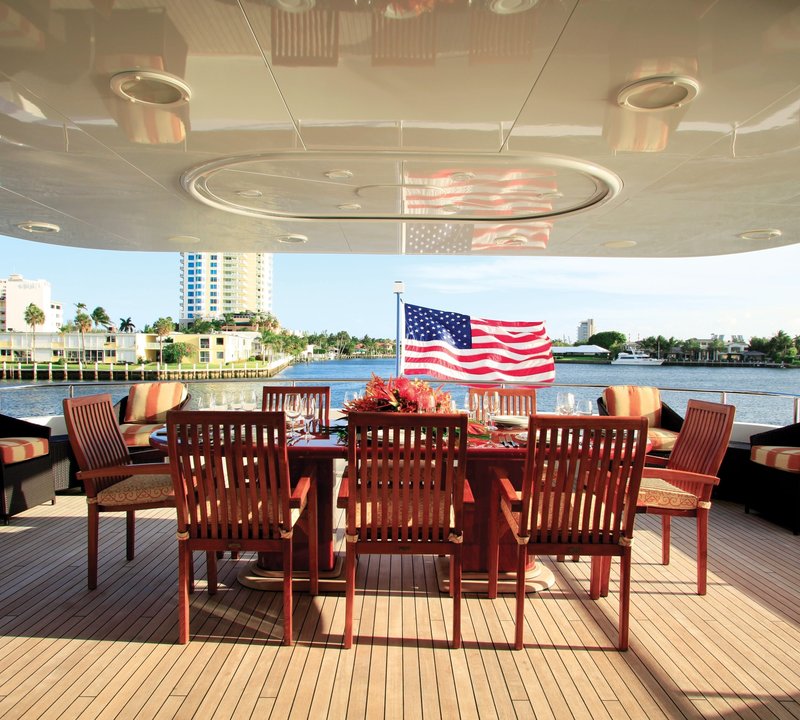 External Eating/dining Furniture Aboard Yacht AT LAST