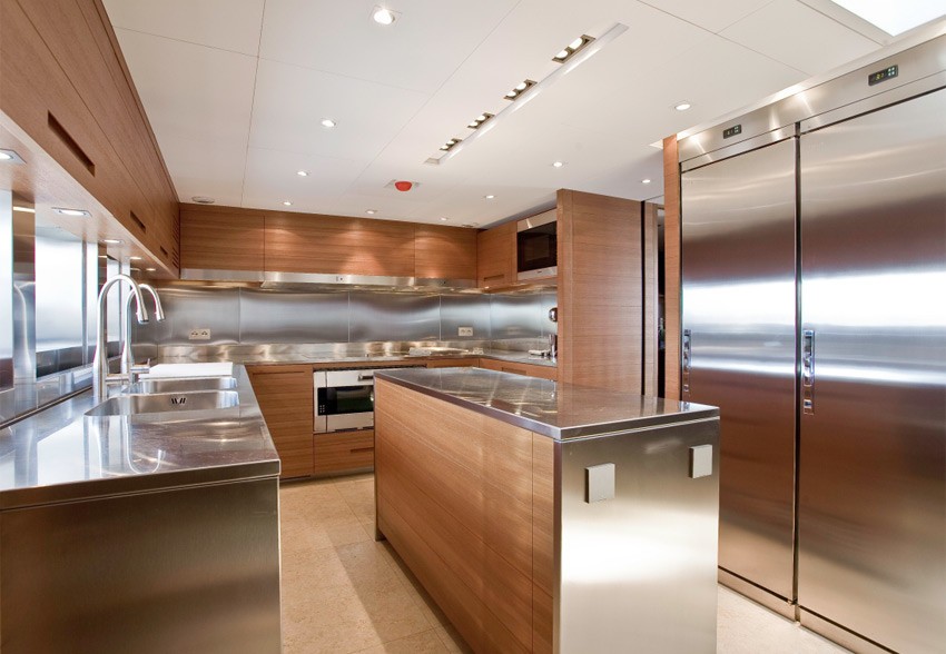 Ship's Galley Aboard Yacht SEAKID