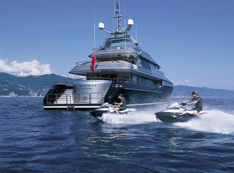 Jetski Skiing Aboard Yacht SILVER DREAM