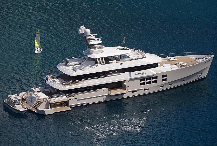From Above Aspect On Board Yacht BIG FISH