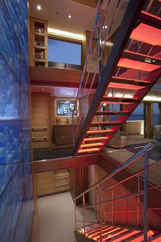 Stairway Aboard Yacht BIG FISH