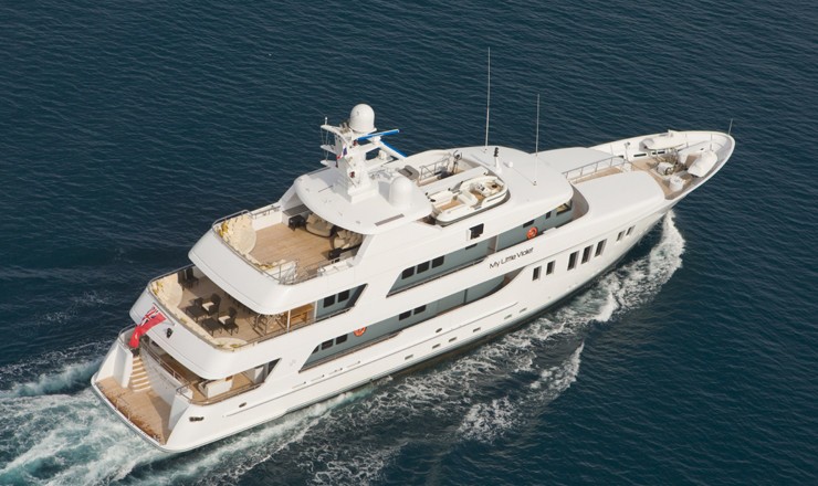 Aft Aspect: Yacht MY LITTLE VIOLET's Cruising Pictured