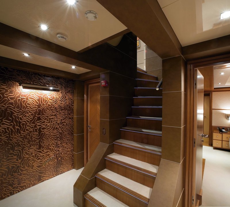 Stairway Aboard Yacht PRINCESS IOLANTHE
