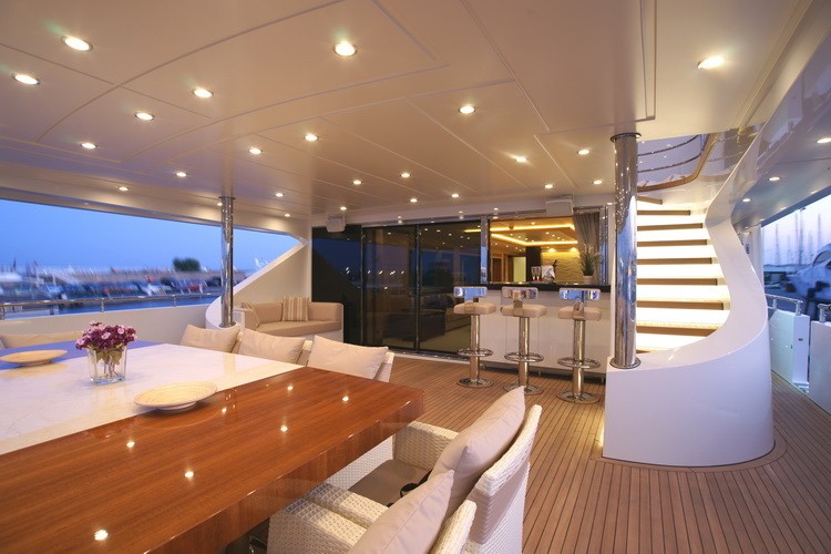 External Drinks Bar Aboard Yacht TATIANA