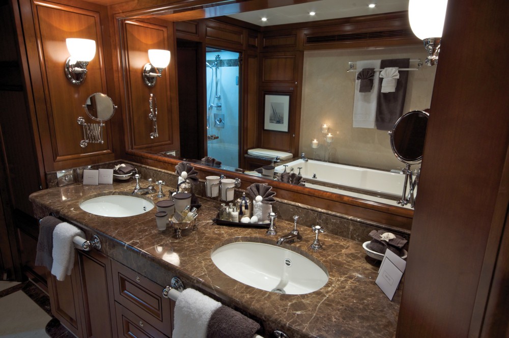 Main Master Bath On Board Yacht YOU &AMP;AMP; ME
